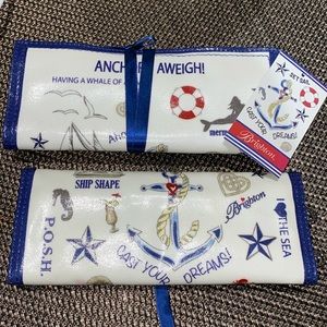Brighton The Seaside Chic Jewelry Roll Set of 2 Nautical Mermaid Travel D23312